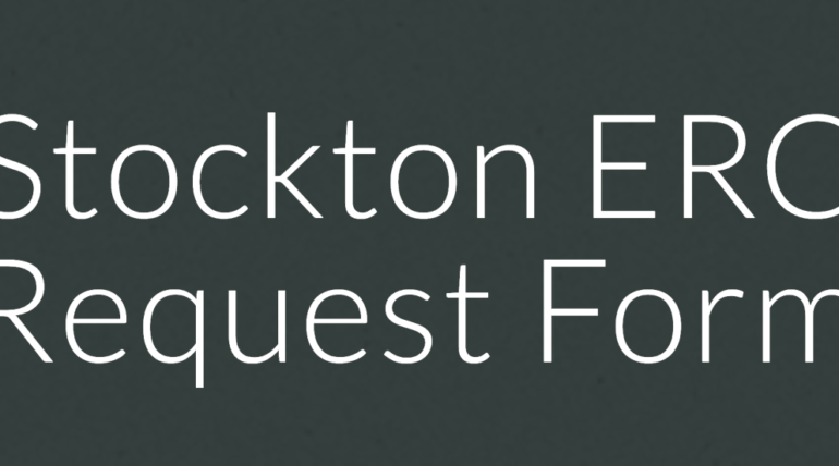 City of Stockton ERC Meeting Request Form